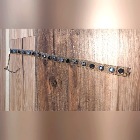 Vintage Chainmail Mesh Rhinestone Belt - Picture 3 of 4